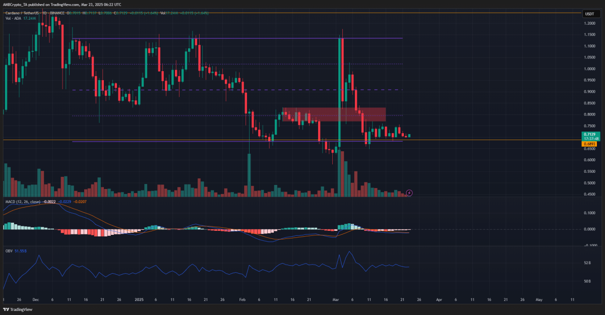 Gráfico de 1 día de Cardano