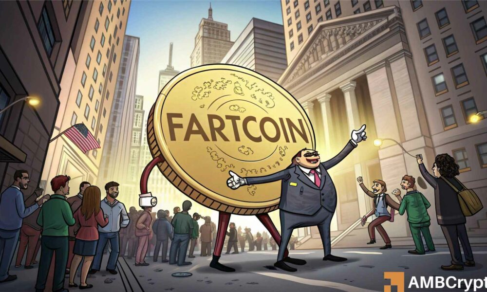 ¡Los comerciantes de fartcoin se vuelven cautelosos! - Una caída del 45% podría estar en el horizonte si ...
