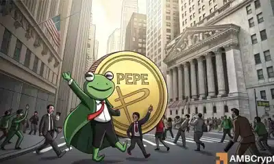 Pepe aumenta el 14% en 200% de ballena.