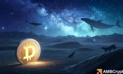 DogeCoin: 100 m de transferencia de ballenas de ballenas interés, pero los compradores se detienen