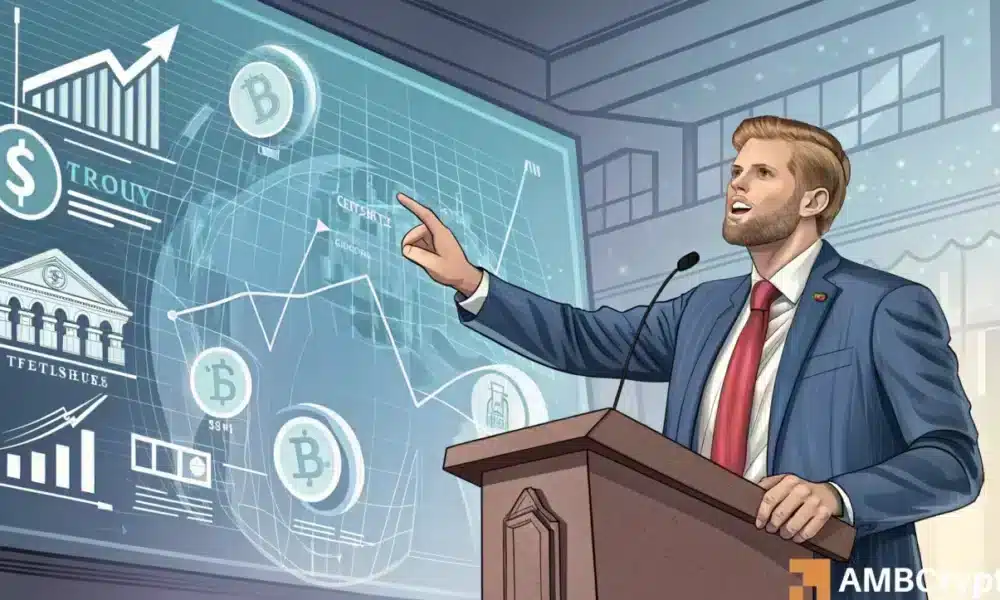 Eric Trump pregunta: "¿Qué es lo que JPMorgan Chase hace que Defi y Blockchain no puedan hacerlo mejor?"