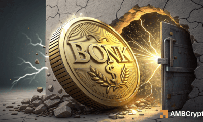 Bonk: ¿Qué ruptura de cuña de Memecoin se puede desarrollar?