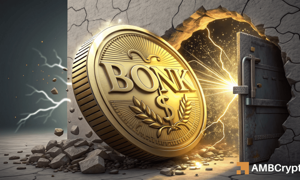Bonk: ¿Qué ruptura de cuña de Memecoin se puede desarrollar?