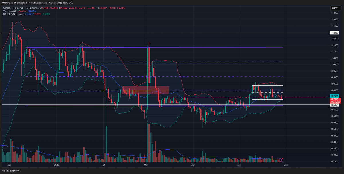 Gráfico de 1 día de Cardano