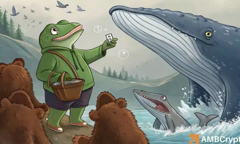 Pepe cae un 20%, pero las ballenas acaban de comprar tokens 531B, aquí están por qué