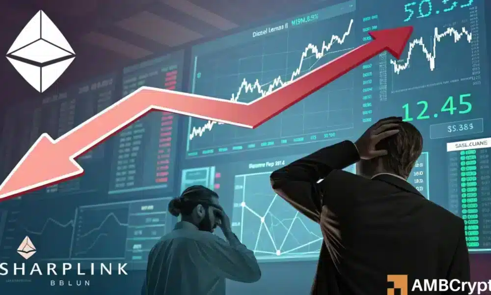 Las acciones de SharPlink se bloquean el 66%, pero $ 1B Ethereum BET podría voltear el guión