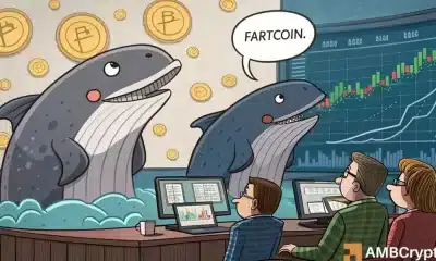 FartCoin pierde $ 8.4 millones de salidas de ballenas: ¿pueden los compradores resistir el soporte de $ 1?
