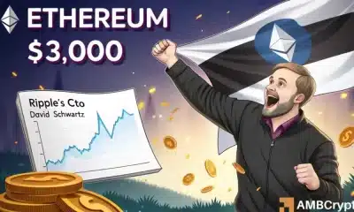 El CTO de Ripple se siente 'agradable' sobre la ruptura de $ 3k de Ethereum, mientras que el precio de XRP ...